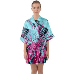 Half Sleeve Satin Kimono  