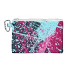 Colorful Splashes Grunge, Abstract Art Canvas Cosmetic Bag (Medium)