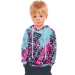 Colorful Splashes Grunge, Abstract Art Kids  Overhead Hoodie