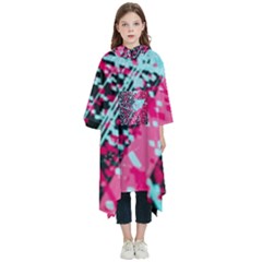 Colorful Splashes Grunge, Abstract Art Kids  Hooded Rain Ponchos from ArtsNow.com