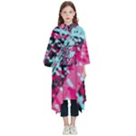 Colorful Splashes Grunge, Abstract Art Kids  Hooded Rain Ponchos