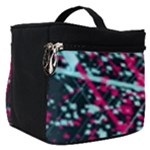 Colorful Splashes Grunge, Abstract Art Make Up Travel Bag (Small)