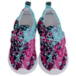 Colorful Splashes Grunge, Abstract Art Kids  Velcro No Lace Shoes