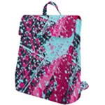 Colorful Splashes Grunge, Abstract Art Flap Top Backpack