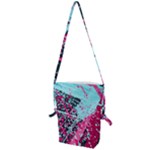 Colorful Splashes Grunge, Abstract Art Folding Shoulder Bag