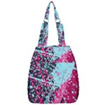 Colorful Splashes Grunge, Abstract Art Center Zip Backpack