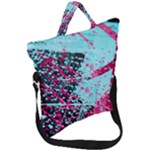 Colorful Splashes Grunge, Abstract Art Fold Over Handle Tote Bag