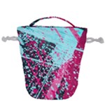 Colorful Splashes Grunge, Abstract Art Drawstring Bucket Bag