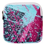 Colorful Splashes Grunge, Abstract Art Mini Square Pouch