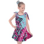 Colorful Splashes Grunge, Abstract Art Kids  Tie Up Tunic Dress