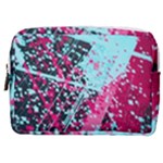 Colorful Splashes Grunge, Abstract Art Make Up Pouch (Medium)