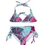 Colorful Splashes Grunge, Abstract Art Kids  Classic Bikini Set