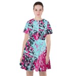 Colorful Splashes Grunge, Abstract Art Sailor Dress