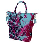 Colorful Splashes Grunge, Abstract Art Buckle Top Tote Bag