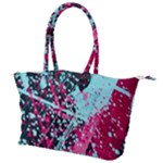 Colorful Splashes Grunge, Abstract Art Canvas Shoulder Bag