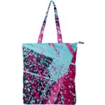 Colorful Splashes Grunge, Abstract Art Double Zip Up Tote Bag