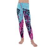 Colorful Splashes Grunge, Abstract Art Kids  Lightweight Velour Leggings