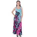 Colorful Splashes Grunge, Abstract Art Sleeveless Velour Maxi Dress