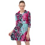 Colorful Splashes Grunge, Abstract Art Mini Skater Shirt Dress