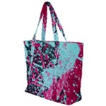 Colorful Splashes Grunge, Abstract Art Zip Up Canvas Bag