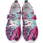 Colorful Splashes Grunge, Abstract Art Men s Velcro Strap Shoes