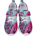 Colorful Splashes Grunge, Abstract Art Women s Velcro Strap Shoes