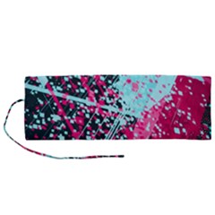 Colorful Splashes Grunge, Abstract Art Roll Up Canvas Pencil Holder (M) from ArtsNow.com