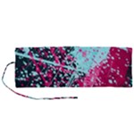 Colorful Splashes Grunge, Abstract Art Roll Up Canvas Pencil Holder (M)