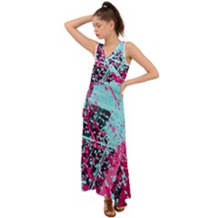 V-Neck Chiffon Maxi Dress 