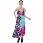 Colorful Splashes Grunge, Abstract Art Tie Back Maxi Dress