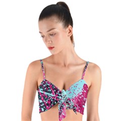 Woven Tie Front Bralet 