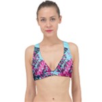 Colorful Splashes Grunge, Abstract Art Classic Banded Bikini Top