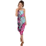 Colorful Splashes Grunge, Abstract Art Waist Tie Cover Up Chiffon Dress