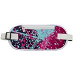 Colorful Splashes Grunge, Abstract Art Rounded Waist Pouch