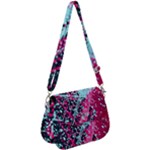 Colorful Splashes Grunge, Abstract Art Saddle Handbag