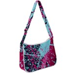 Colorful Splashes Grunge, Abstract Art Zip Up Shoulder Bag