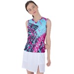 Colorful Splashes Grunge, Abstract Art Women s Sleeveless Sports Top