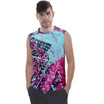 Colorful Splashes Grunge, Abstract Art Men s Regular Tank Top