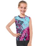 Colorful Splashes Grunge, Abstract Art Kids  Mesh Tank Top