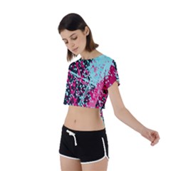 Tie Back Short Sleeve Crop T-Shirt 