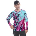 Colorful Splashes Grunge, Abstract Art Men s Pique Long Sleeve T-Shirt