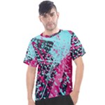 Colorful Splashes Grunge, Abstract Art Men s Sport Top