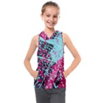 Colorful Splashes Grunge, Abstract Art Kids  Sleeveless Hoodie