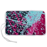 Colorful Splashes Grunge, Abstract Art Pen Storage Case (M)