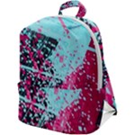 Colorful Splashes Grunge, Abstract Art Zip Up Backpack