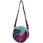 Colorful Splashes Grunge, Abstract Art Crossbody Circle Bag