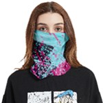 Colorful Splashes Grunge, Abstract Art Face Covering Bandana (Two Sides)