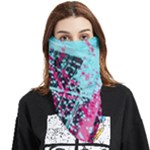 Colorful Splashes Grunge, Abstract Art Face Covering Bandana (Triangle)