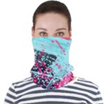 Colorful Splashes Grunge, Abstract Art Face Seamless Bandana (Adult)