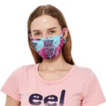 Colorful Splashes Grunge, Abstract Art Crease Cloth Face Mask (Adult)